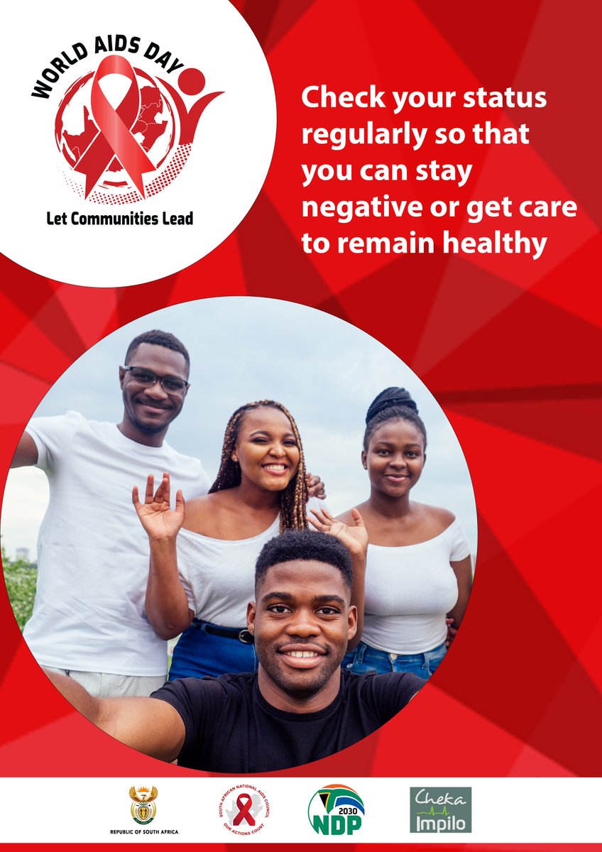 We’re in this together, #ChekaImpilo! We all have a role to play in ending HIV, TB and STIs

#WAD2023
#LetCommunitiesLead
#WorldAIDSDay