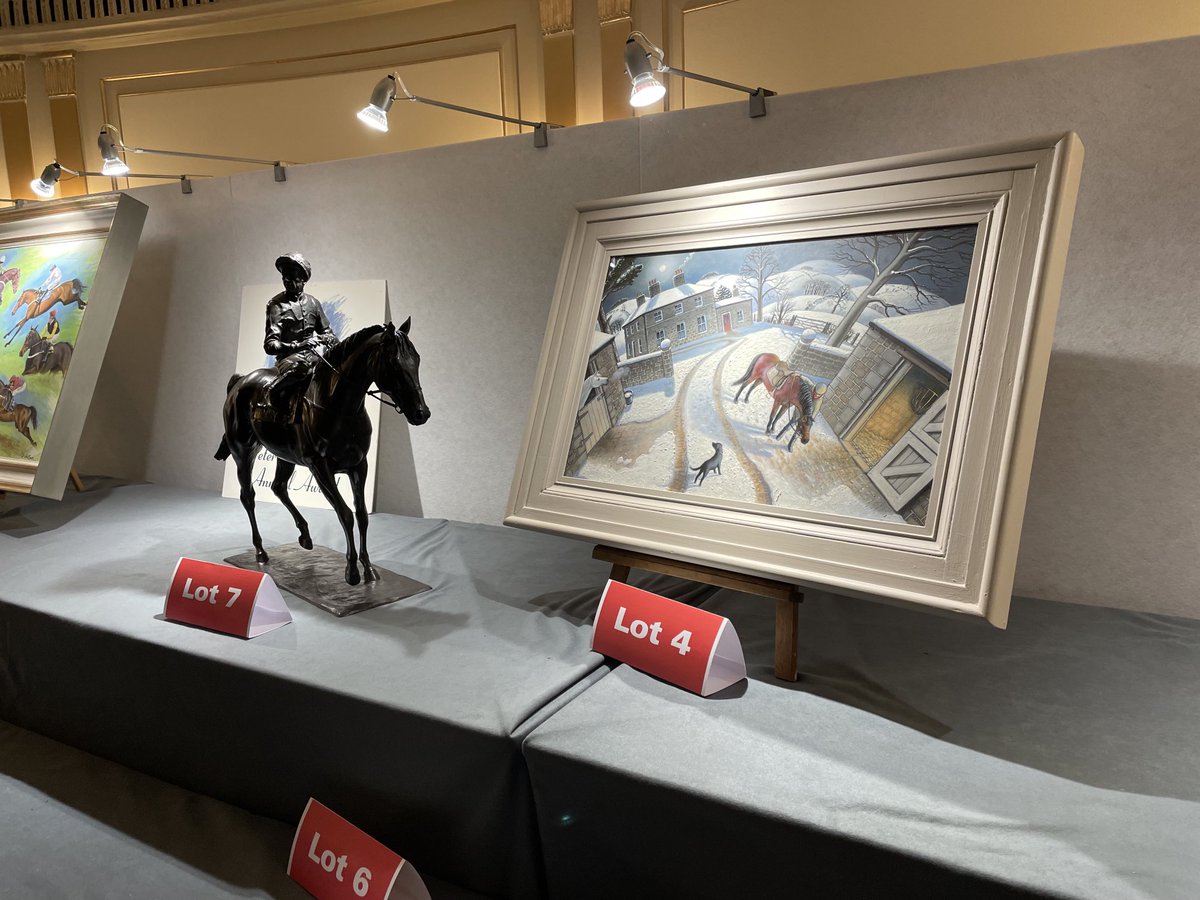 Some auction items #SirPeterO’SullevanCharitableTrust lunch ⁦<a href="/DC_LuxuryHotels/">DorchesterCollection</a>⁩ raising funds ⁦<a href="/TheBrooke/">Brooke 🐴🧡</a>⁩ ⁦<a href="/Racingwelfare/">Racing Welfare</a>⁩ ⁦<a href="/HorseCharity/">World Horse Welfare</a>⁩ ⁦<a href="/The_Blue_Cross/">Blue Cross UK</a>⁩ ⁦<a href="/ciwf/">Compassion in World Farming UK</a>⁩ ⁦<a href="/TheBTRC/">The BTRC</a>⁩