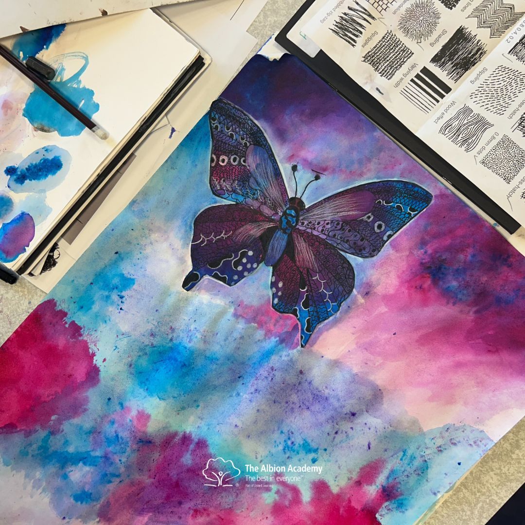 AlbionAcademy's tweet photo. Our Year 11s have started their Art Mock Exams 🎨
They have shown incredible creativity with their designs so far 💙

#Ambition #ArtAtTheAlbion https://t.co/geScHB7jUo