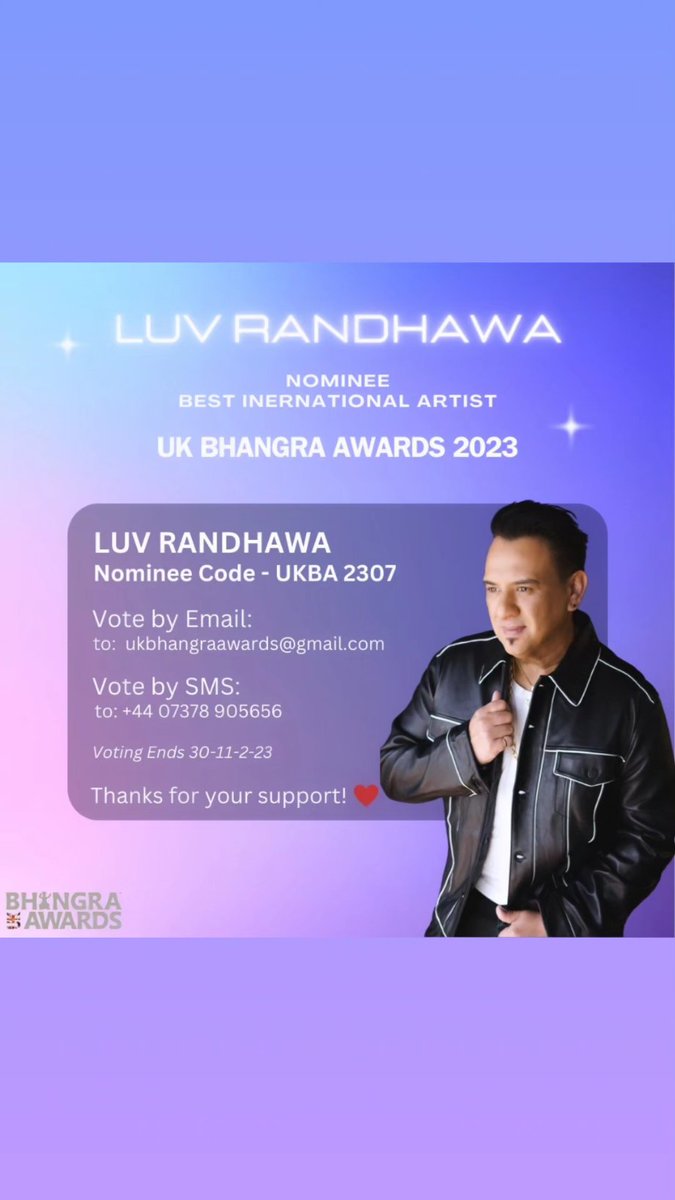 luvmusiconline's tweet image. Last day to Vote 
I appreciate all the love!
@UKBhangraAwards

#1LUVALWAYS🎶❤️🧿🙏🔥