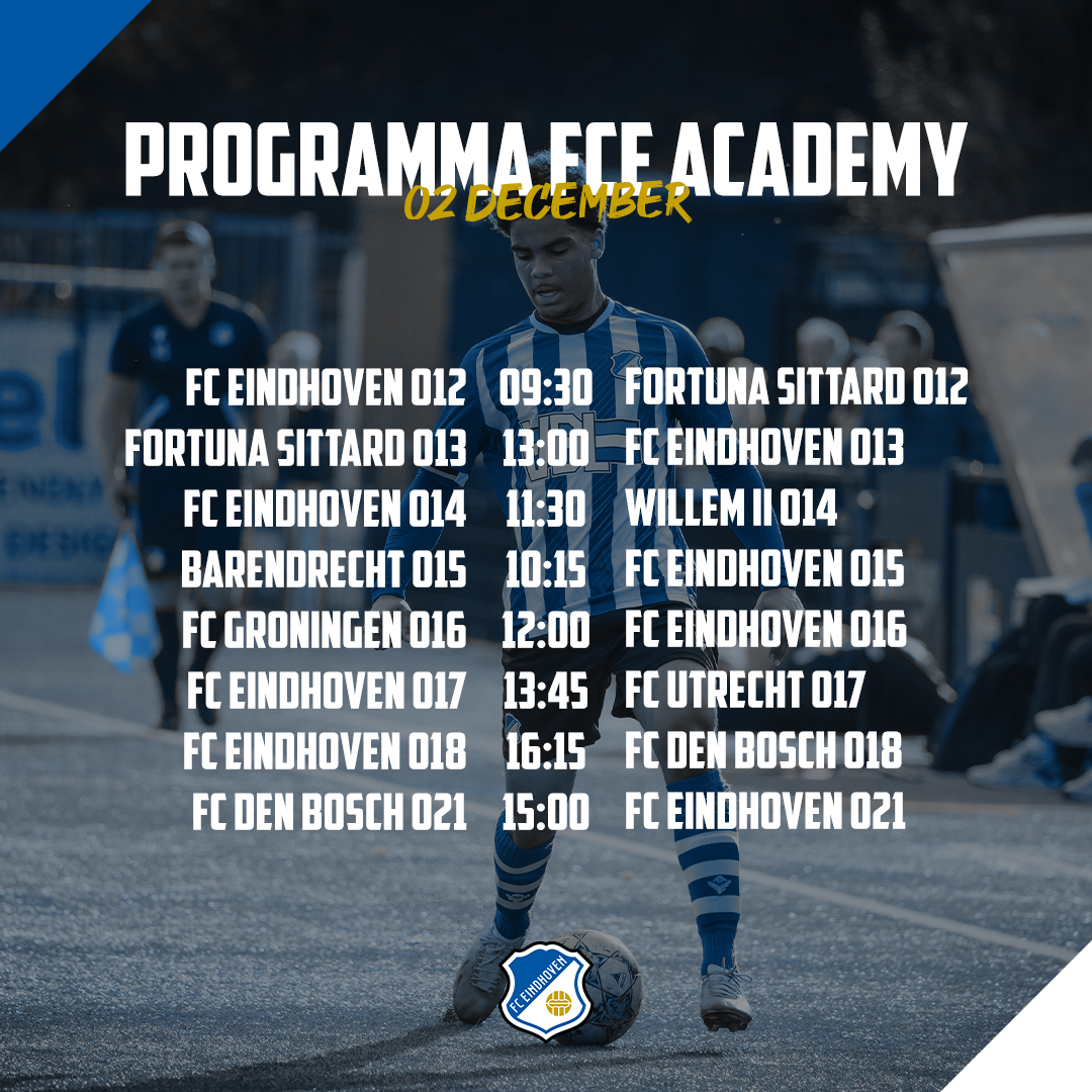 academyFCE's tweet photo. Het programma van morgen! 💙🤍

#FCEAcademy https://t.co/jtZ05wRUJG