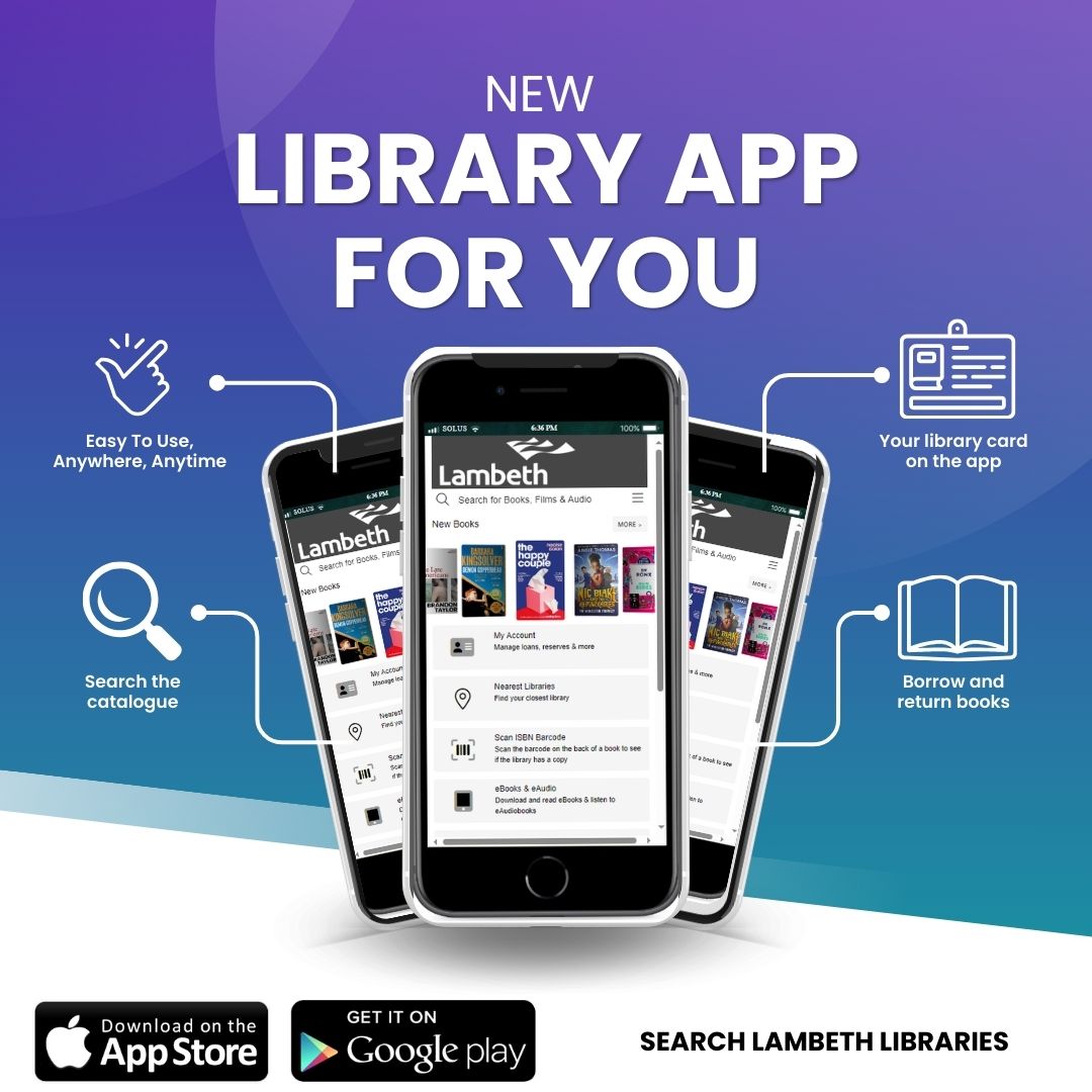 lamlibs's tweet image. Our Library App is finally here!

Access your library card, search the catalogue, view your library account and even borrow and return books using your phone!

Search Lambeth Libraries in your App store to download
