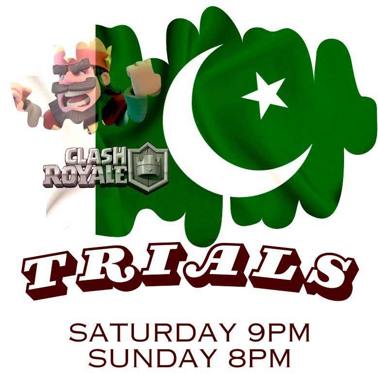 Team Pakistan CR (@teampakcr) on Twitter photo Trials for Pakistanโs National Team will be held for the upcoming roster changes in the <a href="/CR_Supremacy/">Supremacy League</a>. There will be two tournaments in game created which will last for an hour with maximum 3 losses
No.1 players from both tournaments will make it to the team. Trials for Pakistanโs National Team will be held for the upcoming roster changes in the <a href="/CR_Supremacy/">Supremacy League</a>. There will be two tournaments in game created which will last for an hour with maximum 3 losses
No.1 players from both tournaments will make it to the team.