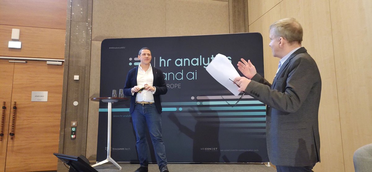 EDLIGO and @msg_group had an amazing time at #HR Analytics and AI conference in Berlin by <a href="/weCONECT/">we.CONECT</a> 

A bit thanks to Reimund Nienaber from EDLIGO for moderating the stage and sharing his great expertise 😃
#talentanalytics #peopleanalytics #hr #humancapital #humanresources #AI