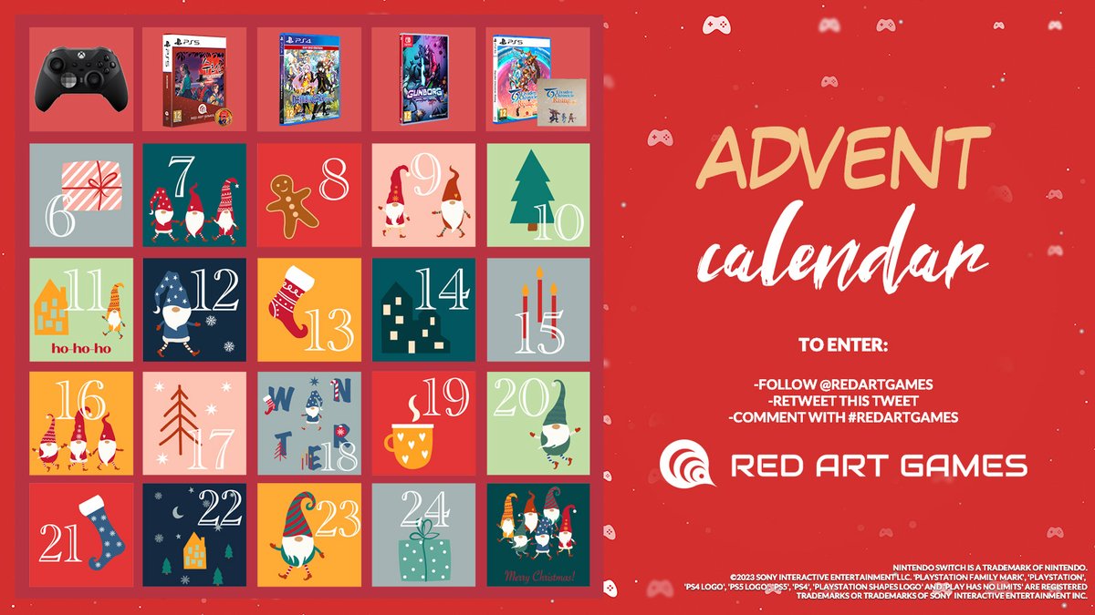 RedArtGames's tweet photo. ADVENT CALENDAR 5 🎁 | The prize of today is Eiyuden Chronicle: Rising with his OST on PS5 🎮😍
➡ To participate: RT this tweet+follow @redartgames 
&amp; reply with #RedArtGames
Winner to be announced on January 3, 2024. https://t.co/XUtN23ykVL