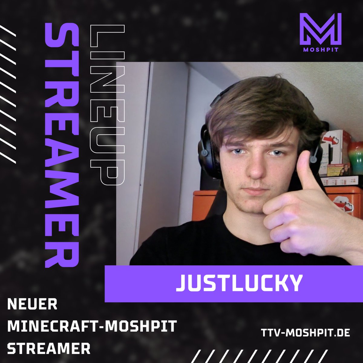 1 TAG BIS ZUM LAUNCH. Dennoch kommen Streamer zu #minecraftmoshpit hinzu! Heißt alle JustLucky willkommen🔥🎉