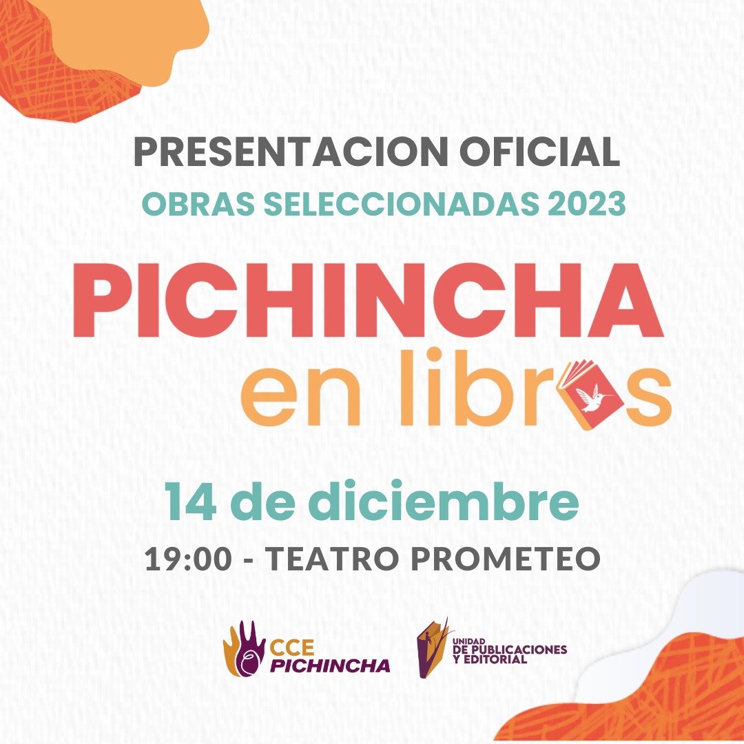 CCE_Pichincha's tweet photo. #PichinchaEnLibros2023 | 📷📷 ¡Conoce las obras seleccionadas 2023 de Pichincha en Libros!
Participa en el evento de presentación para conocer a los autores y a sus obras en las categorías de Libro álbum, Relato y Dramaturgia/Guion cinematográfico. https://t.co/CpEC6oxAUz