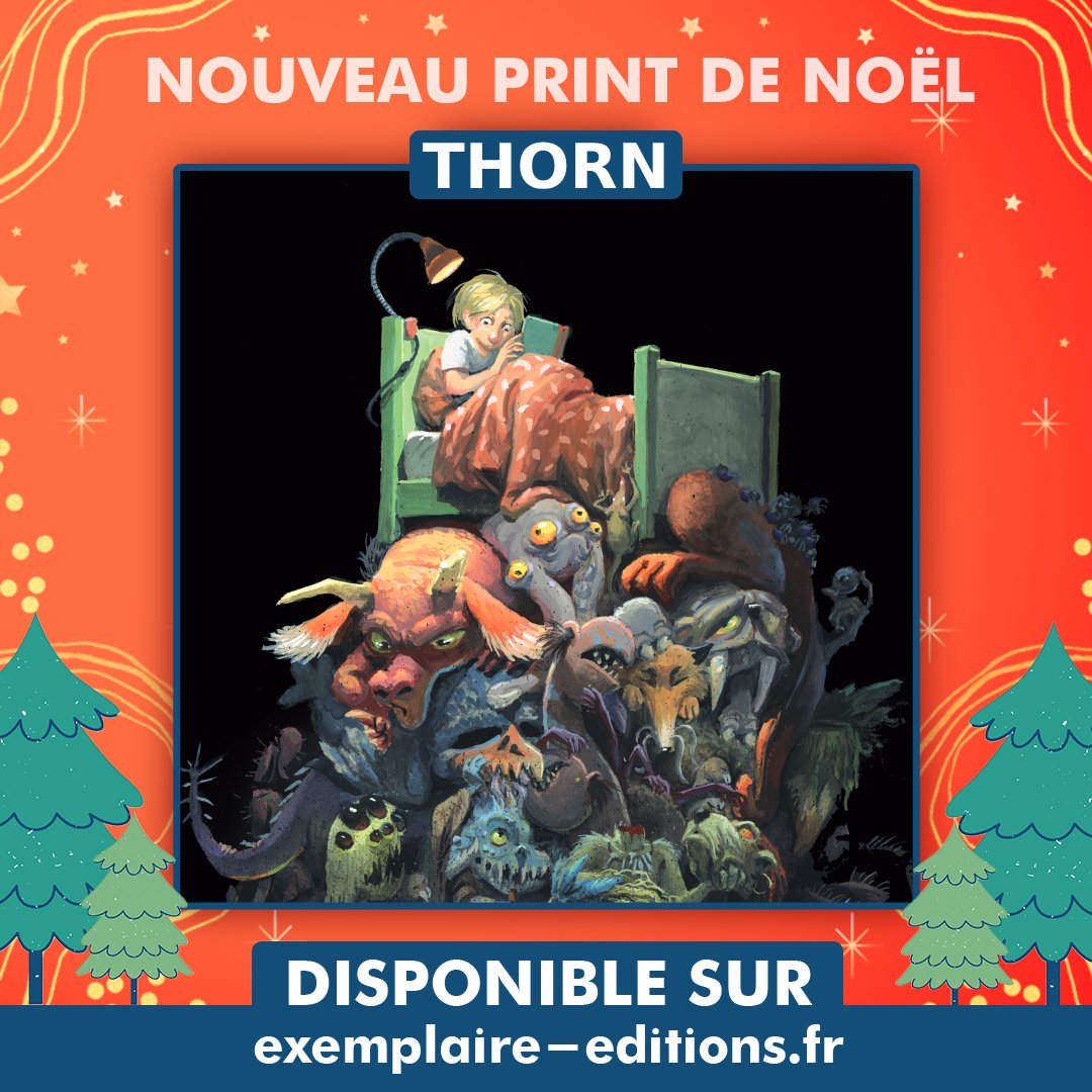 exemplaire_ed's tweet photo. Aujourd'hui on vous propose l'illustration "Sous le lit" par @thorn_bulle, au format A4 en édition limitée à 30 exemplaires numérotés. Et l'original est également disponible ! 
Ce print est disponible durant 24h sur notre site : https://t.co/5F6Fl4HfdG https://t.co/ZxMtHDqtTS