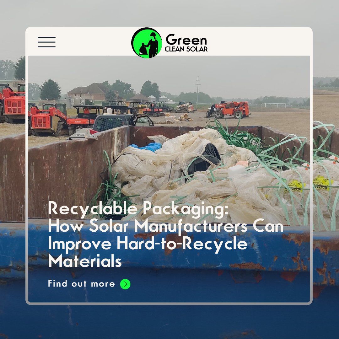 Together, we can shape a circular economy in the renewables industry. Here are some tips:
📌 Simplify materials 4 easier♻️
📌 Shift towards reusable packaging solutions
📌 Choose monomaterials & avoid contamination

greenclean-solar.com/post/recyclabl…