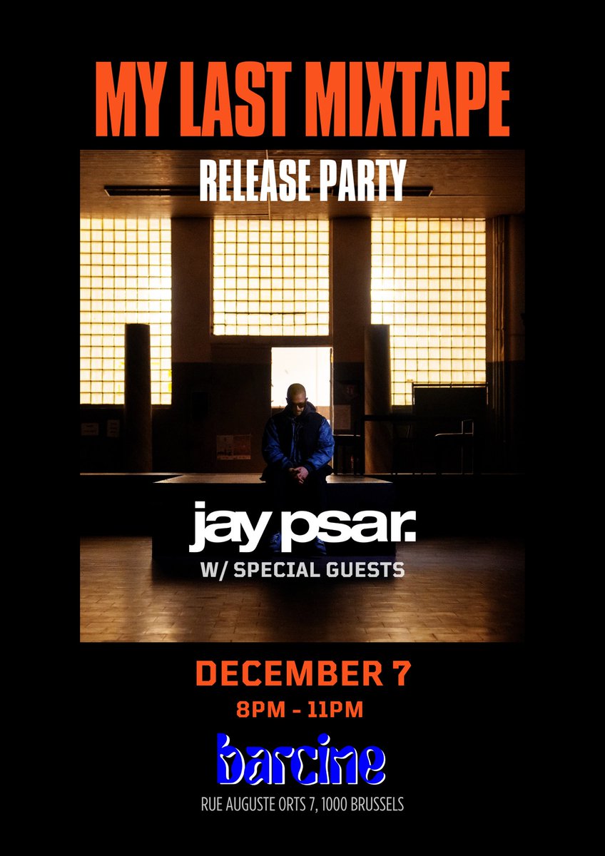 Ok c’est good, on fait la release party de « My Last Mixtape » à Bruxelles jeudi prochain 👀