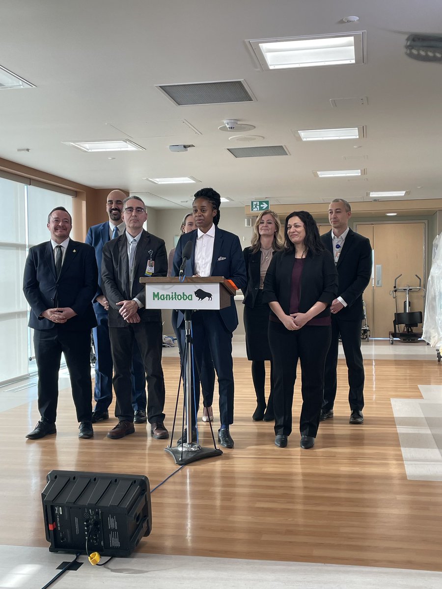 Yesterday, I was proud to stand with the Minister of Health, Seniors and Longterm Care as we fix healthcare in MB. Together we’ll increase capacity 1 hospital at a time to reduce wait times and overcrowding in ERs. 

This is the start to building capacity and fixing healthcare.