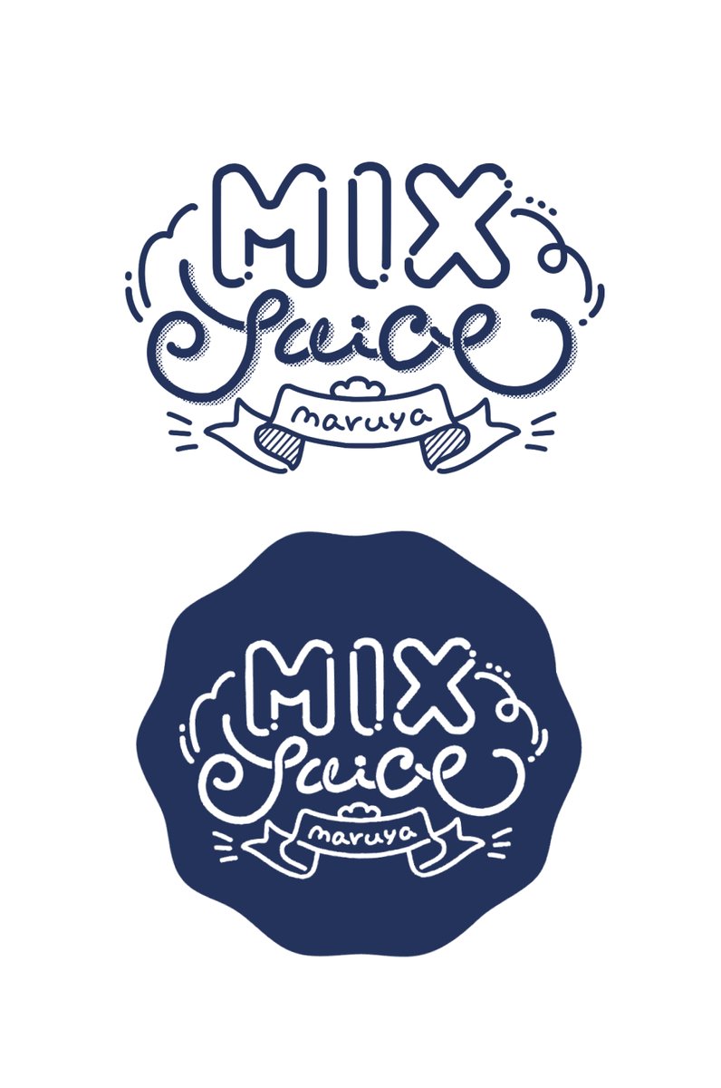 ○イラスト本『MIX Juice』ロゴ  

ジューススタンドの店舗ロゴをイメージして
まあるくフレッシュに仕上げました🍓  
ノクチルらしくゆるさもあってお気に入り❕ 