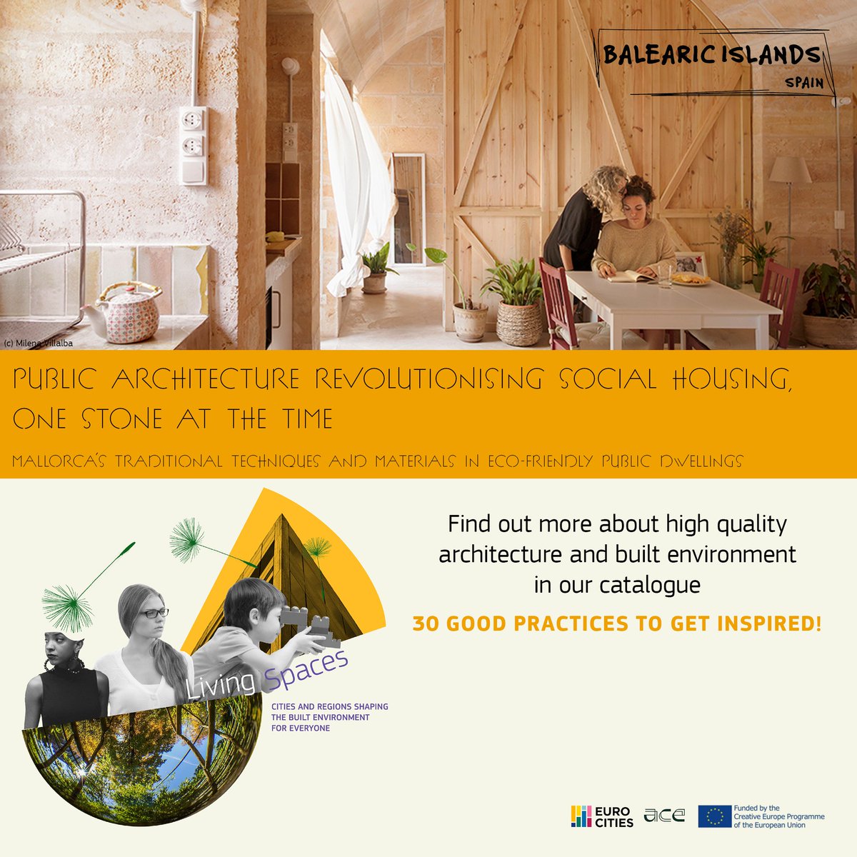 🏡 To offer affordable, sustainable and energy-efficient housing, the Balearic Institute of Housing <a href="/ibavi/">Institut Balear de l'Habitatge</a> has built 6 public housing units in Santa Eugènia using sustainably sourced materials from the island. 

🔎 Find out more about the project: europa.eu/!V8nXby