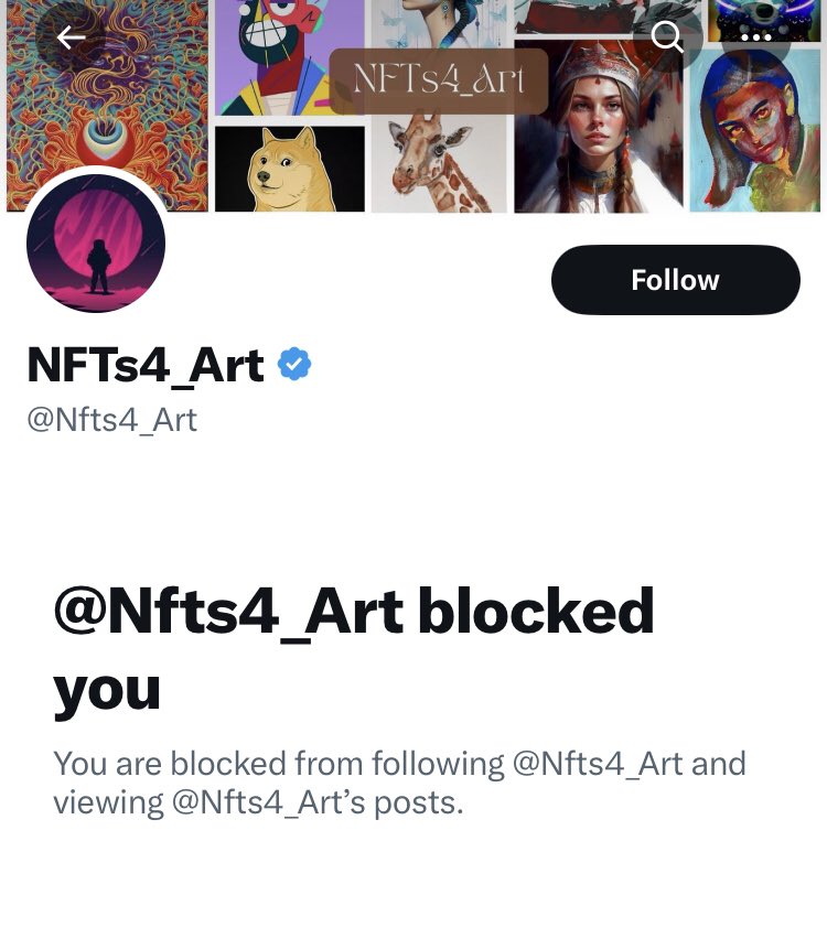 BORED_BOYS_CLUB Official (@b_b_c_8888) on Twitter photo After got scammed from this account <a href="/Nfts4_Art/">NFTs4_Art</a> now he blocked me😁💙
Gud luck for your journey bro, not recommended to have relation with this account. After got scammed from this account <a href="/Nfts4_Art/">NFTs4_Art</a> now he blocked me😁💙
Gud luck for your journey bro, not recommended to have relation with this account.
