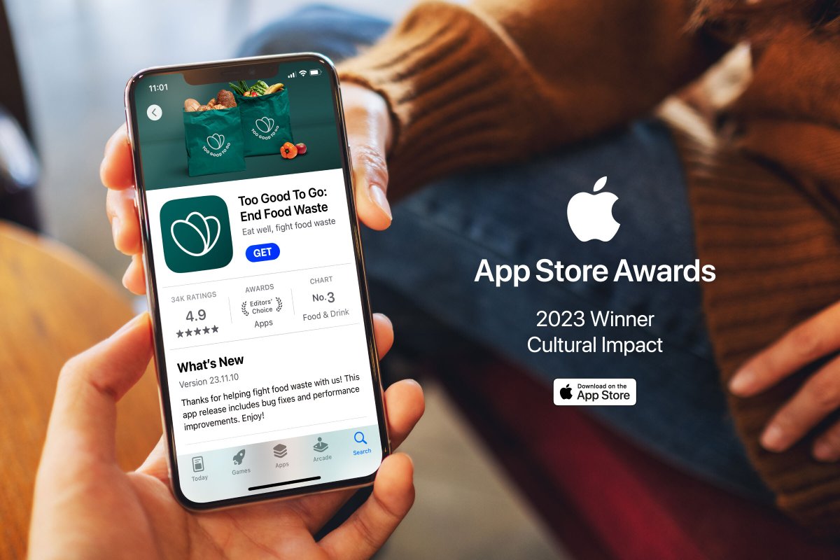 🏆@Apple has just recognised #TooGoodToGo as one of the best apps in the world🏆

Thank you @AppStore for the #AppStoreAward in the ‘2023 Cultural Impact’ category, and for helping us build our community, and inspiring millions of people to fight food waste together. #TechForGood