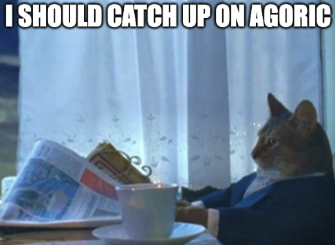 Two discussions happening today you don't want to miss:

🟥 Agoric Community Office Hours #4
👉 12pm ET / 17h UTC on Discord
👉 We're joined by <a href="/rowlandgraus/">Rowland Graus 🛡️</a>, <a href="/Kris_At_Agoric/">Kris Bennett</a>, <a href="/DCF_io/">DCF</a>, and <a href="/Mystic_Labs_/">Mystic Labs ⊽</a>  
👉 discord.gg/gEnY5vsK?event…

🟡 <a href="/inter_protocol/">Inter Protocol</a> November Space
👉 2pm ET /