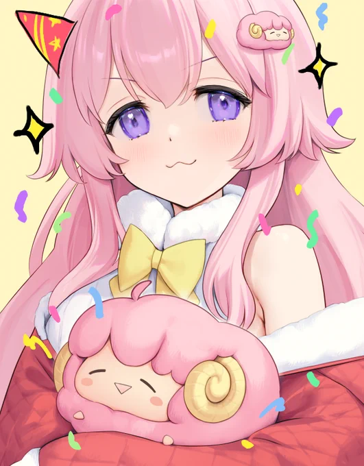 シロちゃんのお声などでお世話になってる逢真井もこさんのう～るちゃん6頭身描かせていただきました～!改めましてお誕生日おめでとうございます#もこチャン 
