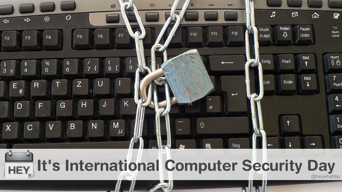 It's International Computer Security Day! 
#Lock #ComputerSecurityDay #InternationalComputerSecurityDay