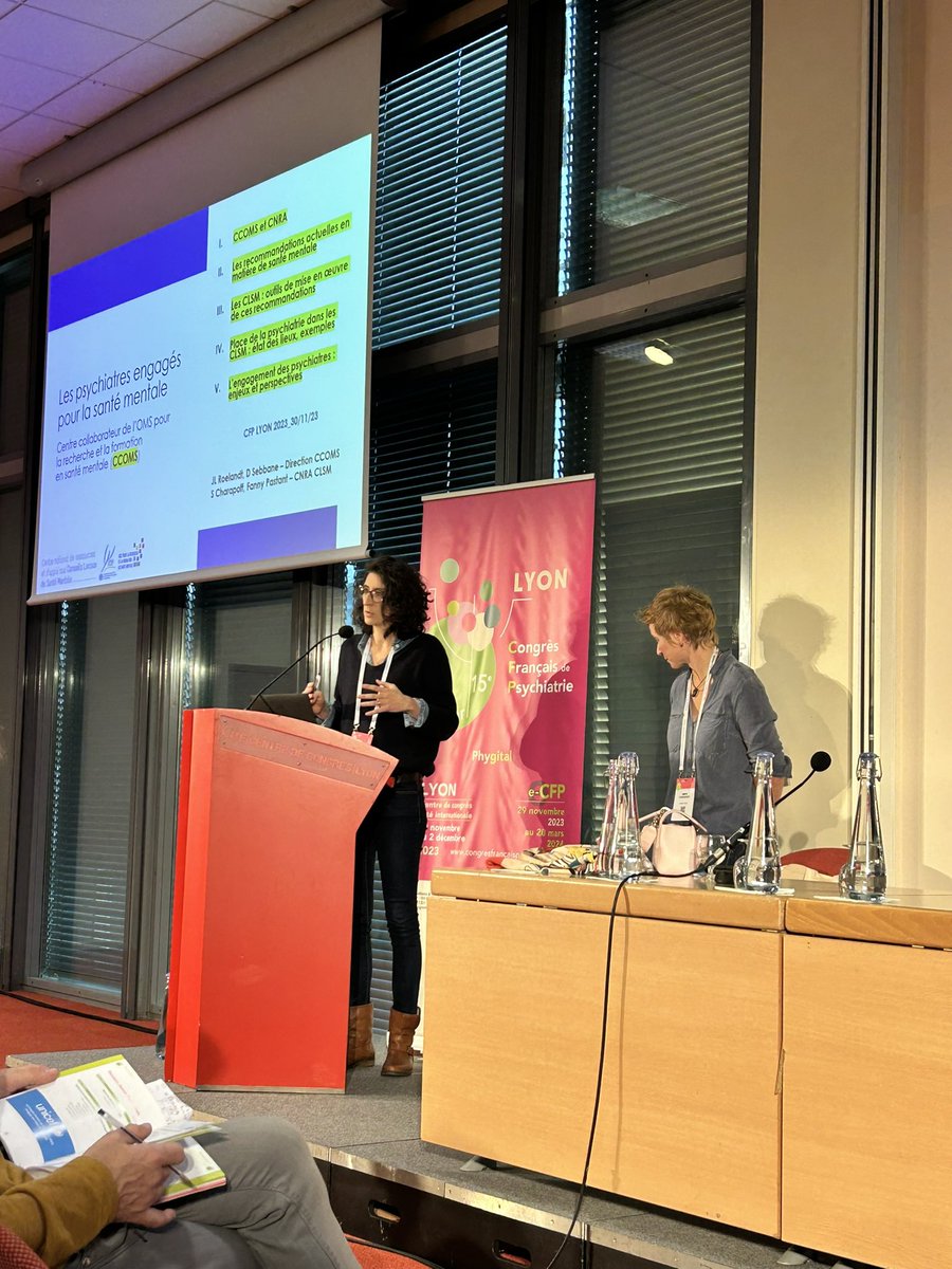 SanteM_EPSMlmCC's tweet image. Engagement des psychiatres dans la cité : un rêve devenu réalité. Début du symposium au @CfpNathalie Intervention de @DeborahSebbane et Sonia Charapoff du CCOMS. Importance du CLSM pour intégrer la santé mentale aux milieux de vie. @A_Pelissolo @Rachel_Bocher