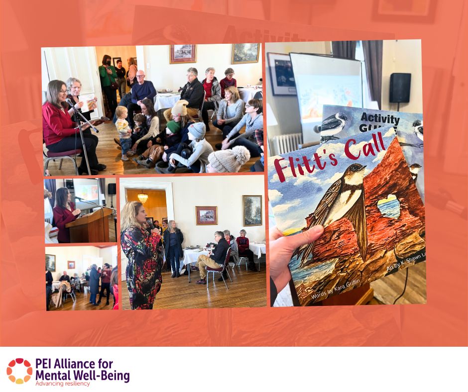 wellbeingPEI's tweet photo. Author Kara Griffin and artist K Shawn Larson, along with Island Nature Trust, officially released Flitt's Call and its Activity Guide on Nov 25th. The books will soon be available in every grade 2 class in PEI's public schools. #flittscall #peiallianceformentalwellbeing https://t.co/EJOSx34iaG