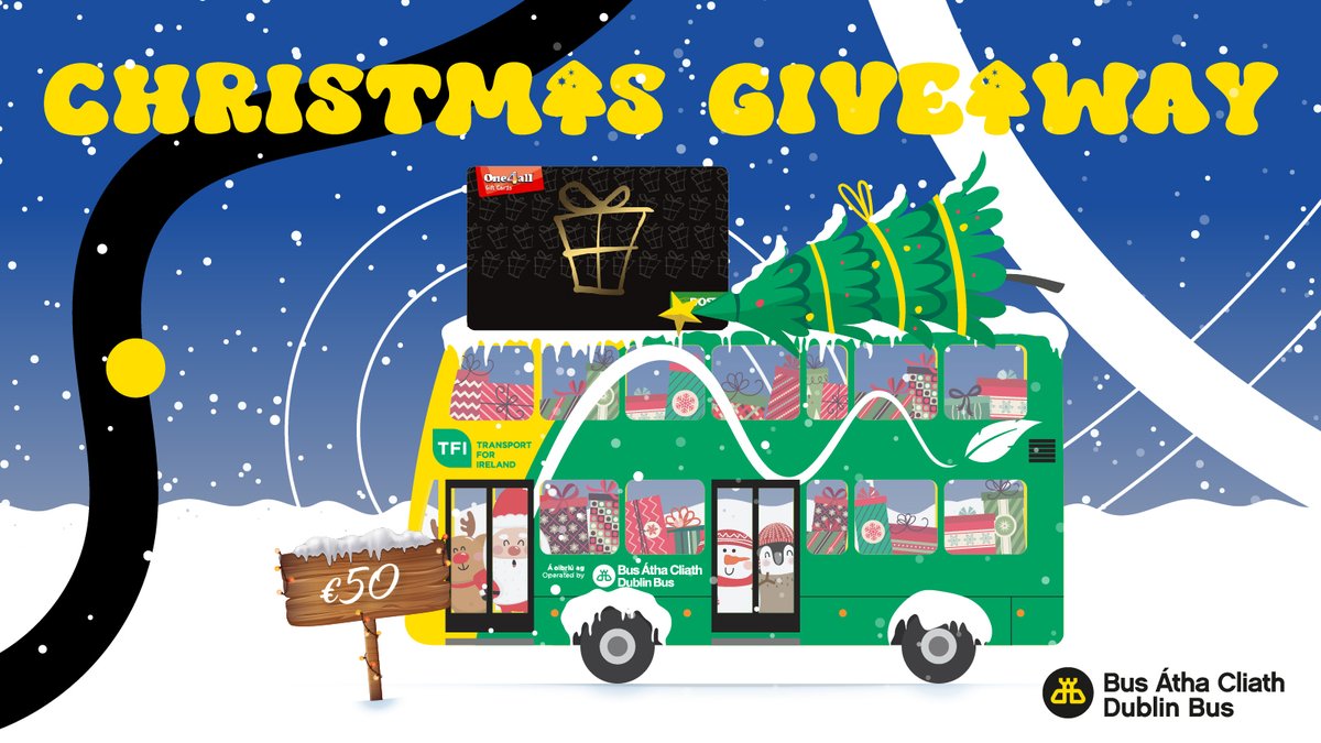 dublinbusnews's tweet photo. We've got the #Christmas feels and we want to spread the festive joy! We're giving away a €50 One4All voucher to one lucky follower. 
To be in the draw, all you have to do is reply with #DBFreebie 

#Giveaway #Competition https://t.co/rkiUNZyLPS