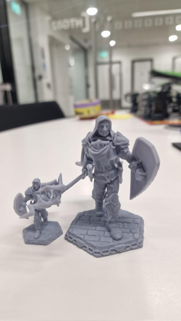 SDCHiTech's tweet image. This week at D&amp;amp;D Club, we Resin 3D printed 2 miniature figures for one of our members characters! 

Very happy with the finished product. :) 

@sdcollege @stevecaunter1