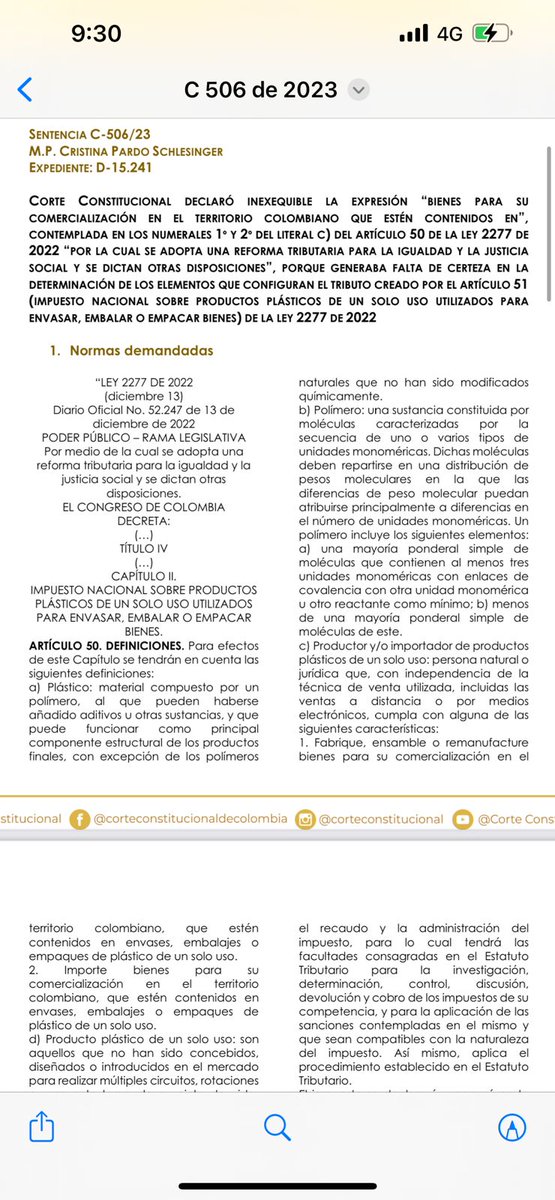 WRadioColombia's tweet photo. #Atención | La @CConstitucional dio luz verde al impuesto de plásticos de un solo uso de la reforma tributaria del Gobierno Petro (@petrogustavo) → https://t.co/QkoYKH9LSN https://t.co/nzBLYxDD3n