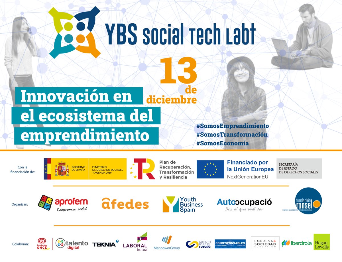 ybspain's tweet photo. El 13 de diciembre🗓️II encuentro ‘Innovación en el ecosistema del emprendimiento’ de YBS Social Tech Labt 

Retransmitido para el #Metaverso desde la sede @XTalentoDigital de @Fundacion_ONCE 

Accede al evento en un entorno virtual en 3D👇🏼
https://t.co/n0dRo4OBAv https://t.co/mNHLGqDzMf