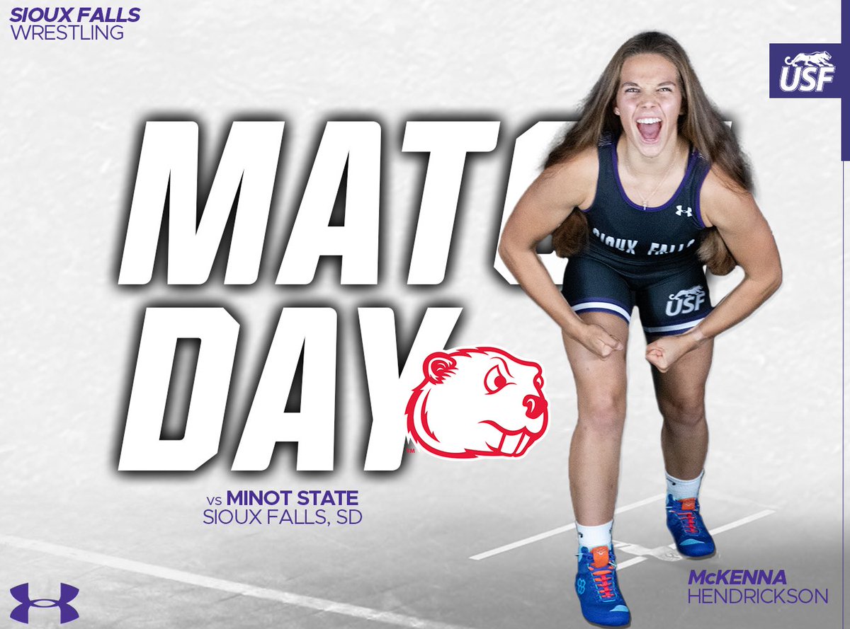 🚨HOME OPENER🚨

The time has come for @USFCougars_ Women’s Wrestling to host their Inaugural Season home opener against Minot State!

📍SiouxFalls,SD
🏟Stewart Center
⏰6pm
📺nsicnetwork.com/usfcougars