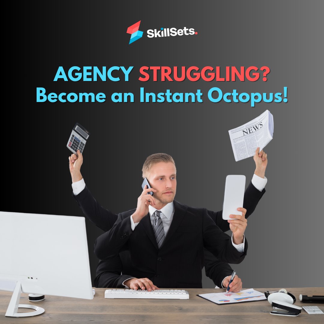 SkillSetsPH's tweet photo. Stop losing clients by trying to do everything with just two hands! Tap into our white label talent to instantly sprout 6 more arms and get it all done! 💯✅

#digitalmarketing
#skillsetsmarketing
#Whitelabelmarketing https://t.co/pUCp4WXigD