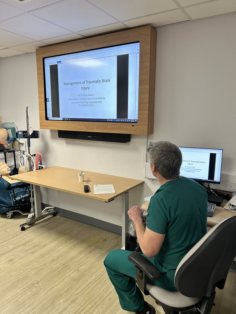 CritcareLTHTR's tweet photo. Great to see so many attending our in-house TBI training by @ThomasO51141138 The reintroduction of our interest groups has been a great success. We’ve had ventilation, delirium, major trauma, medication safety and tissue viability weeks so far. #training #development #QIproject https://t.co/uzo3RzL3MM