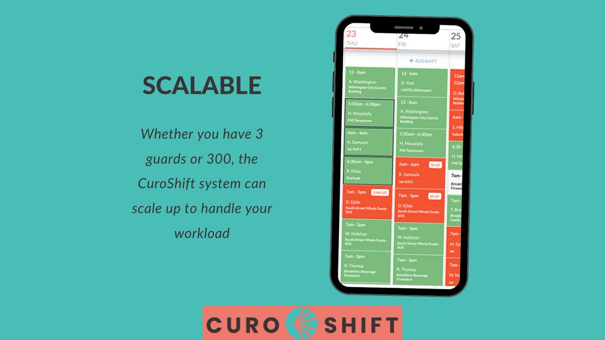 CuroShift's tweet photo. From small teams to large operations, our scheduling software seamlessly scales to handle your workload. No matter the size, we've got your scheduling needs covered! Visit https://t.co/oxUgRoTXsn to learn more about our scheduling software! https://t.co/oVKdtV2OEW