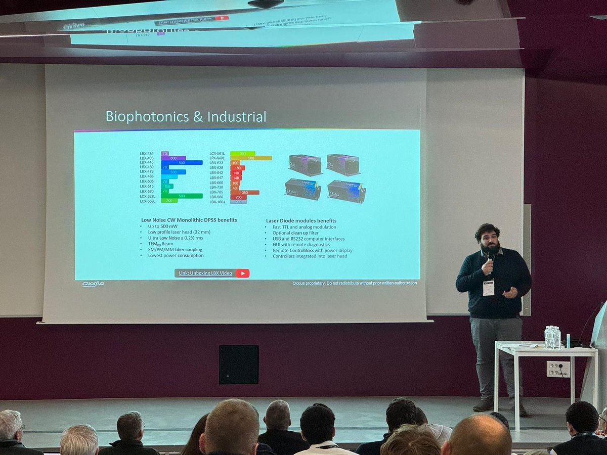oxxius's tweet photo. 🚀 [ #BIPSA2023 Update ] 🌟 Remarkable talk by Florestan, our Oxxius Sales Engineer, on the latest in #bio_imaging! #Innovation #Photonics

🍵 Now, a well-deserved break. Refresh and gear up for more! #Networking #CoffeeBreak

🔜 Stay tuned for upcoming highlights! https://t.co/jURPHxH29V