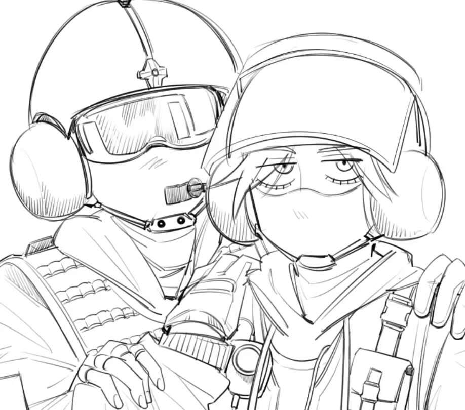 Miantuan_P's tweet photo. Doodles and sketch of GSG9.

#RainbowSixSiege #r6s 
#R6Community #siege
#Bandit #Jäger #IQ #Blitz
#JägerIQ https://t.co/zXycQyIAaV