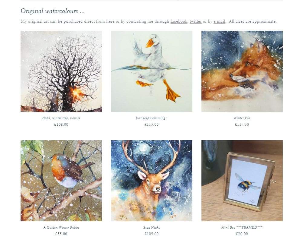 Elidanza's tweet image. My website has been updated with lots of new seasonal originals

watercoloursbyrachel.co.uk

#watercolours #Devon #Christmasideas #Christmasgift #buyart #originals #Watercolourpainting #winter #affordable #artist #wildlife #thoughtful #wildlife #wildlifeartist #foxes #art #painting