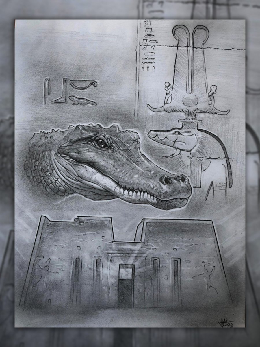 ThkTattoo's tweet photo. Sobek's worship. What egyptian god do you favor the most? 🔥

#Sobek #egyptiangod #artist #egyptiantattoodesign 
#tattooideas #tattoodesign #sketching #egyptianmythology #drawing https://t.co/7V92NBv4og