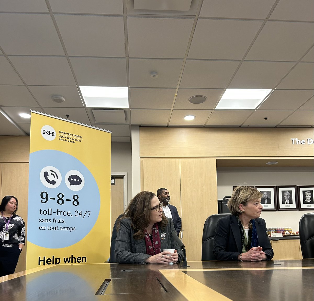 I'm in Toronto with @CAMHNews to announce that the 9-8-8 Suicide Crisis Helpline is now live. Canadians in every community across Canada now have access to 24/7 confidential suicide prevention support.

Our message to anyone who is struggling: you're not alone, help is available.