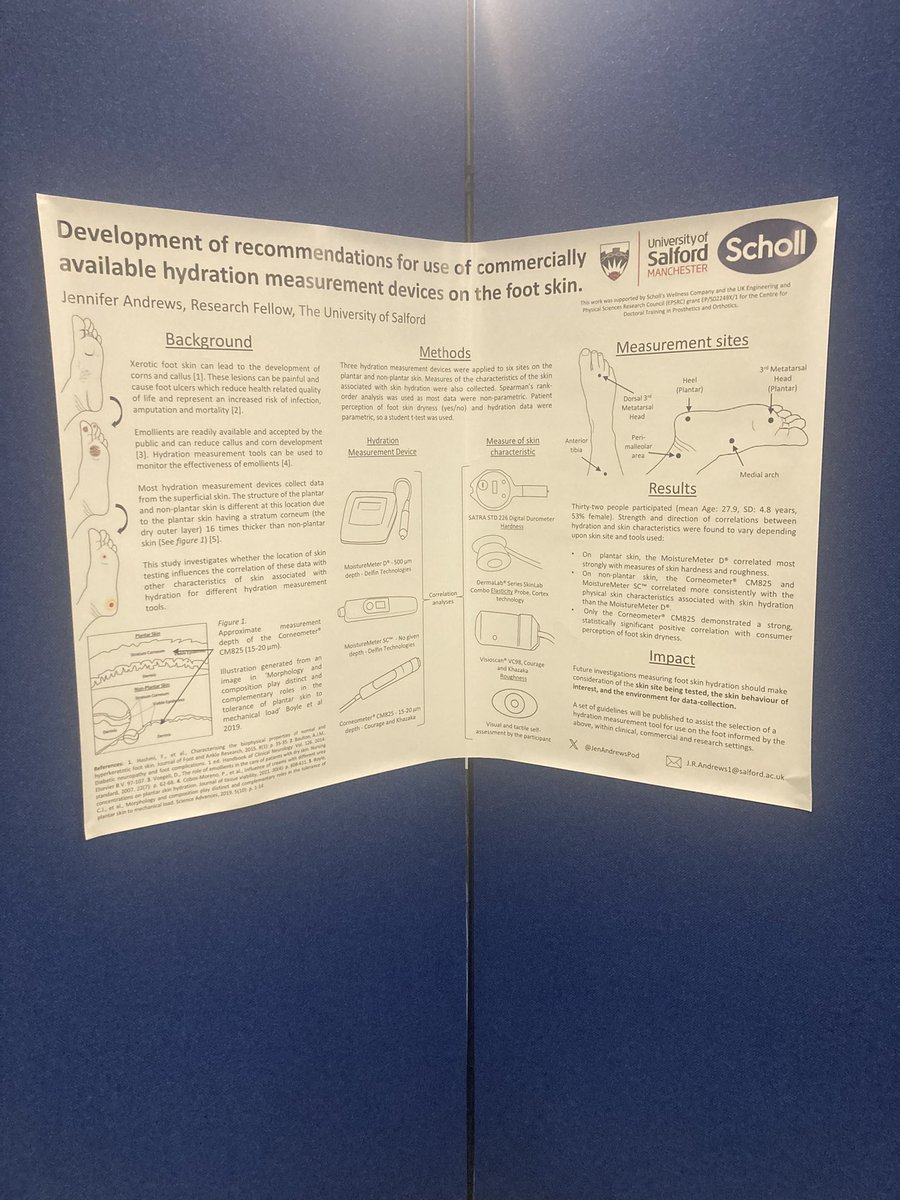 Dr Carina Price (@carinap_10) on Twitter photo Poster session at the <a href="/CDTPandO/">CDT in Prosthetics & Orthotics</a> conference, organised by <a href="/CDTPandOSociety/">CDT P&O Society</a> including @JenAndrewsPod PhD work relating to the hydration of foot skin #CDTPandOConference23 #landscape Poster session at the <a href="/CDTPandO/">CDT in Prosthetics & Orthotics</a> conference, organised by <a href="/CDTPandOSociety/">CDT P&O Society</a> including @JenAndrewsPod PhD work relating to the hydration of foot skin #CDTPandOConference23 #landscape
