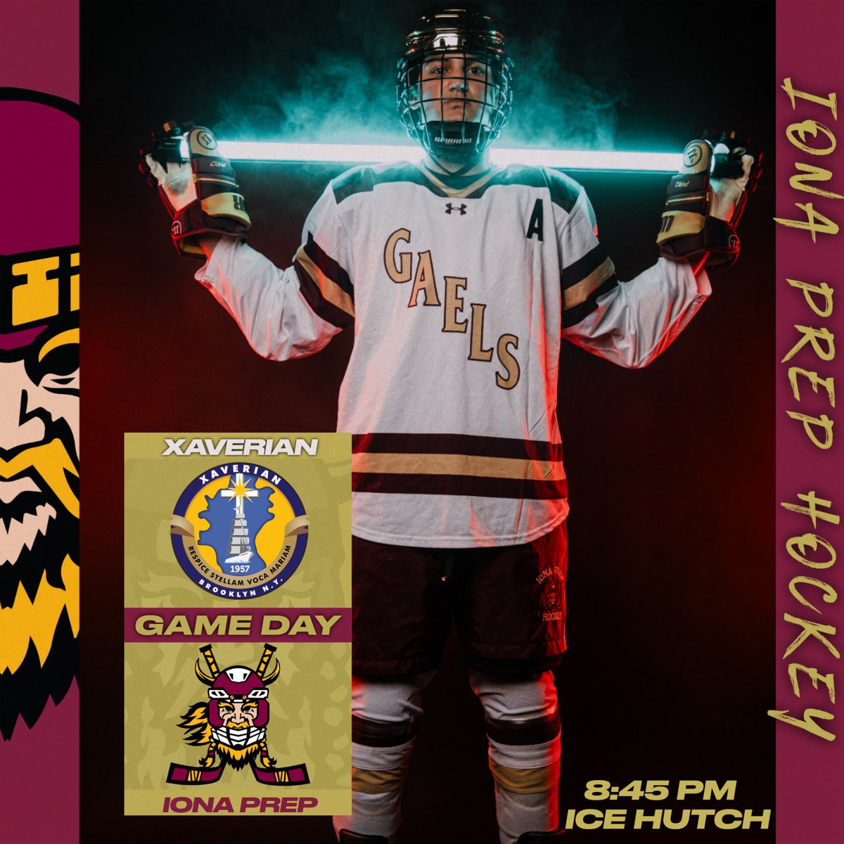 #GameDay
Varsity <a href="/IonaPrepHockey/">Iona Prep Hockey</a> vs. Xaverian 
8:45 pm at the Ice Hutch
#GoGaels🏒