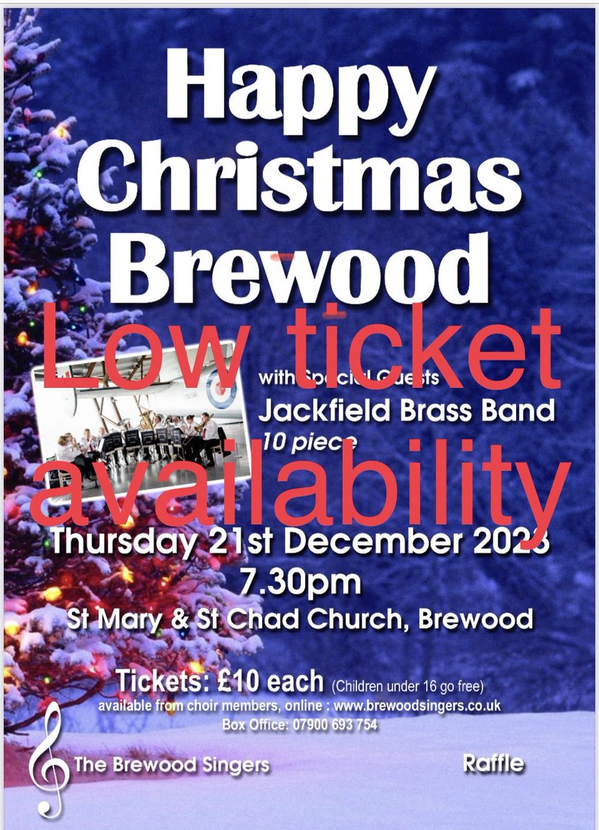 BrewoodSingerss's tweet photo. If you’re thinking of coming to our concert - please hurry &amp; get your ticket. We have only 40 tickets left before we’re sold out! Thanks to all those who have bought a ticket. 🎄🎄🎄🎄 https://t.co/kyCehCUATH