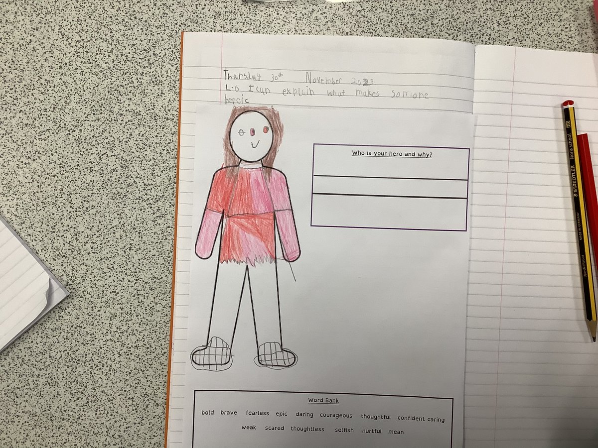Today, We have been creating our own heroes. We have used vocabulary such as : thoughtful, caring, selfless
#historyatorchard <a href="/WOrchardpa/">Willow_OrchardPA 🌳</a> <a href="/OrchardPrimaryA/">Orchard Primary</a>