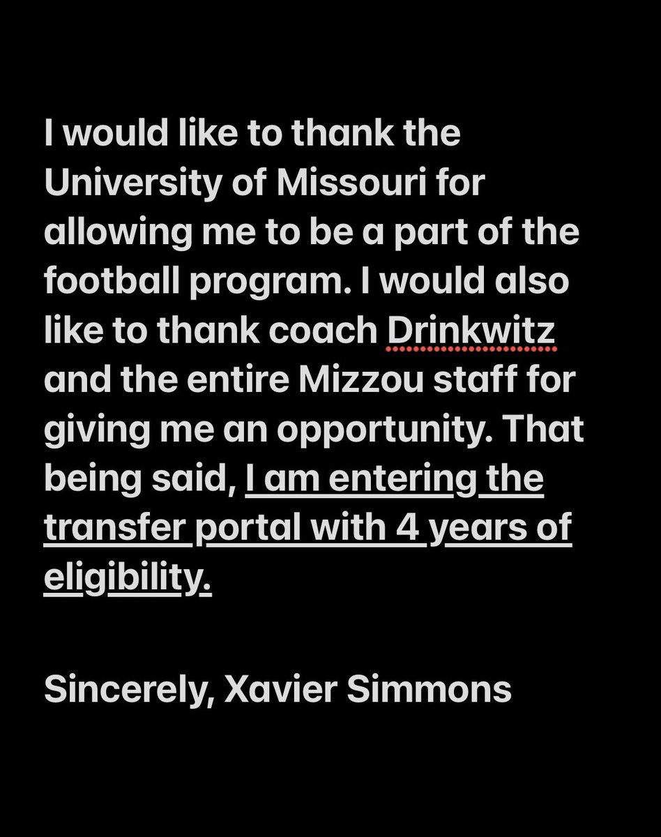 Xmansimmons's tweet photo. Thank you Mizzou! https://t.co/cRuiwgnmyX