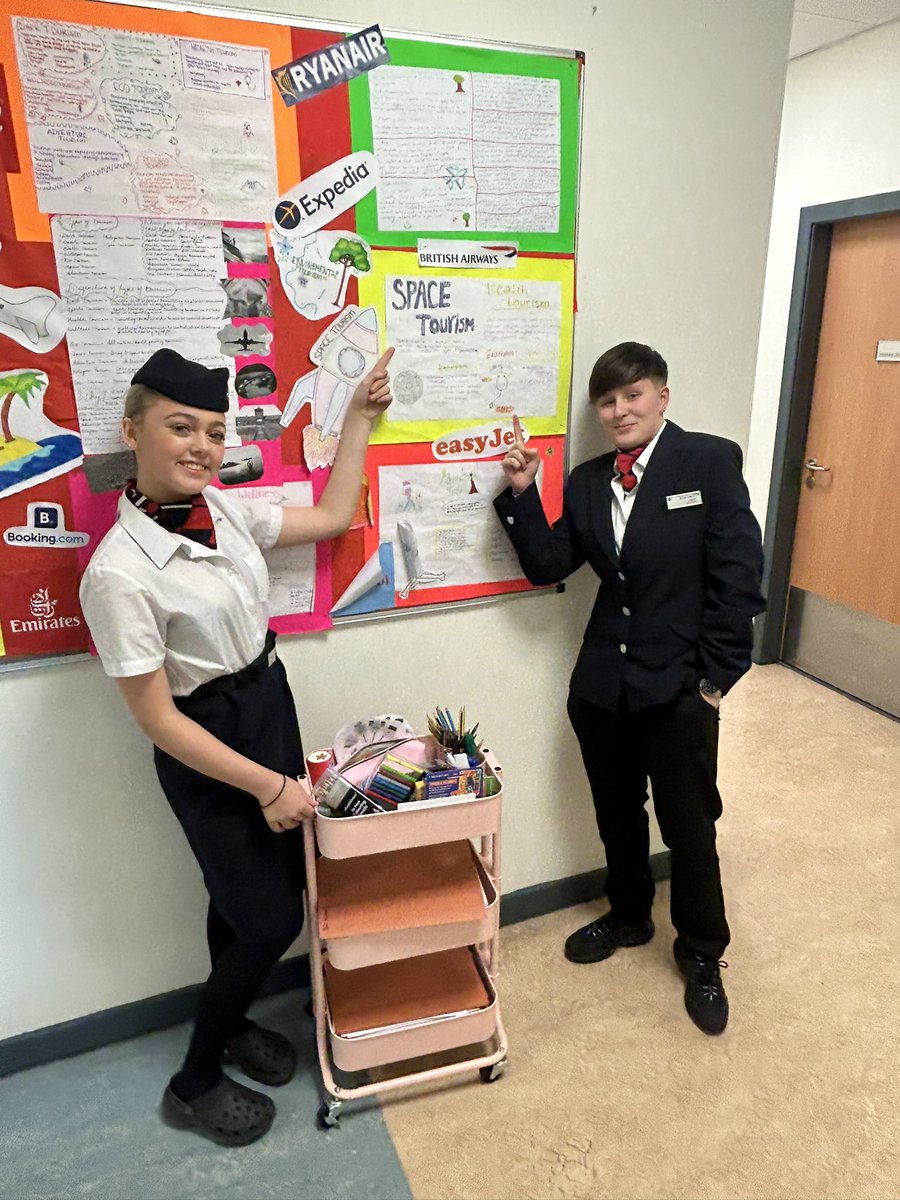 stpaulsgeog's tweet photo. Cabin crew role play in our Travel &amp; Tourism class this afternoon ✈️🌍 https://t.co/8cYCaoo38R