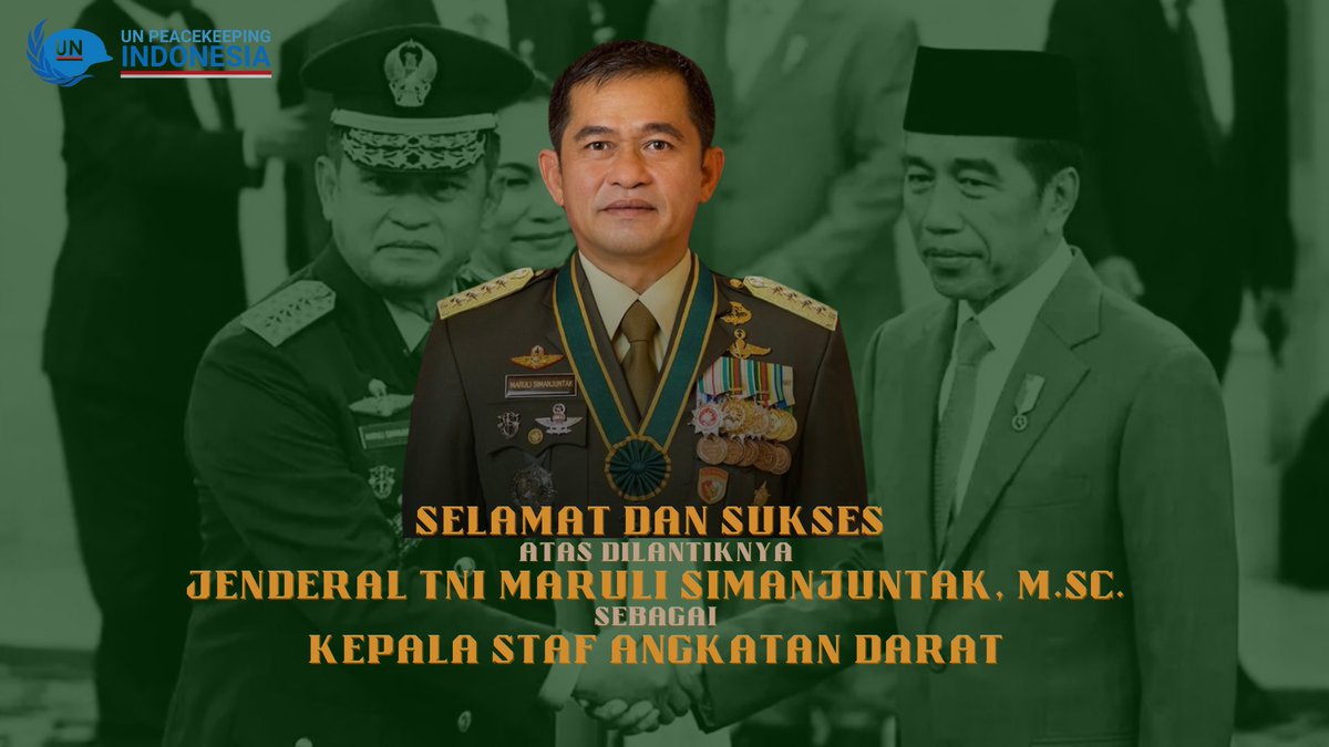 peacekeepingid's tweet photo. Keluarga Besar Penasihat Militer PTRI New York mengucapkan,

Selamat dan Sukses atas Dilantiknya Jenderal TNI Maruli Simanjuntak, https://t.co/WIWx3djLP1. sebagai Kepala Staf Angkatan Darat. https://t.co/ZBhuY4Bxrf