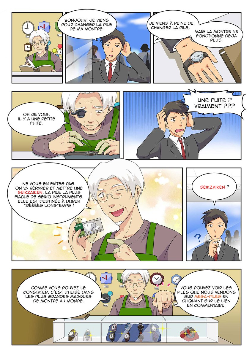 MegaPiles's tweet photo. Une petite pause lecture avec notre planche manga de #Seizaiken ! La marque de pile pour montres ⌚️, appartenant à Seiko Instruments, est disponible sur notre site https://t.co/cPlkdaxJ2f. Votre montre mérite des piles de qualité ! 🔥 https://t.co/ppVOV0f5Lo