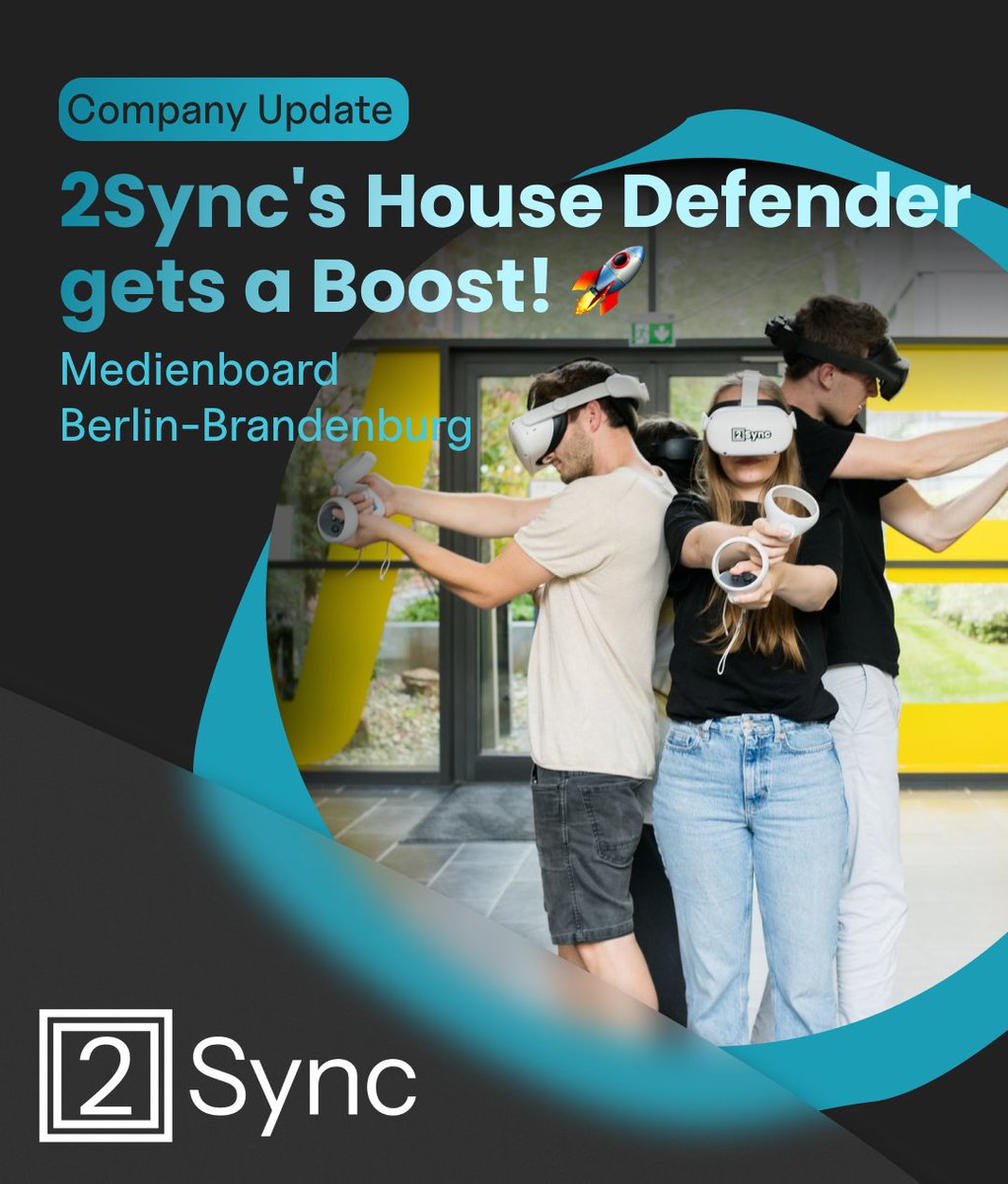 🎮 #HouseDefender by 2Sync just got a boost from <a href="/medienboard/">Medienboard</a> Berlin-Brandenburg! 🚀

Step into a room, press play, and watch it become an interactive playground. This is the new era of #LocationBasedEntertainment, where every space holds potential for play and profit.

#MR #VR