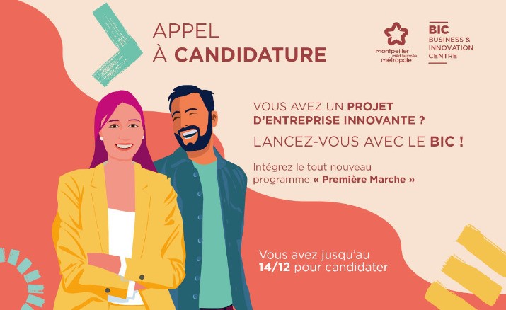 📢 Entrepreneur innovant👩, vous avez de grandes ambitions de croissance ? 💡🚀
⭐ Le BIC de Montpellier recrute la promo de son nouveau programme #PremièreMarche ⭐
⏱ Candidatez avant le 14 décembre pour rejoindre LE réseau de l'innovation !
🖊️ Par ici 👉bic-montpellier.com/fr/candidatez-0