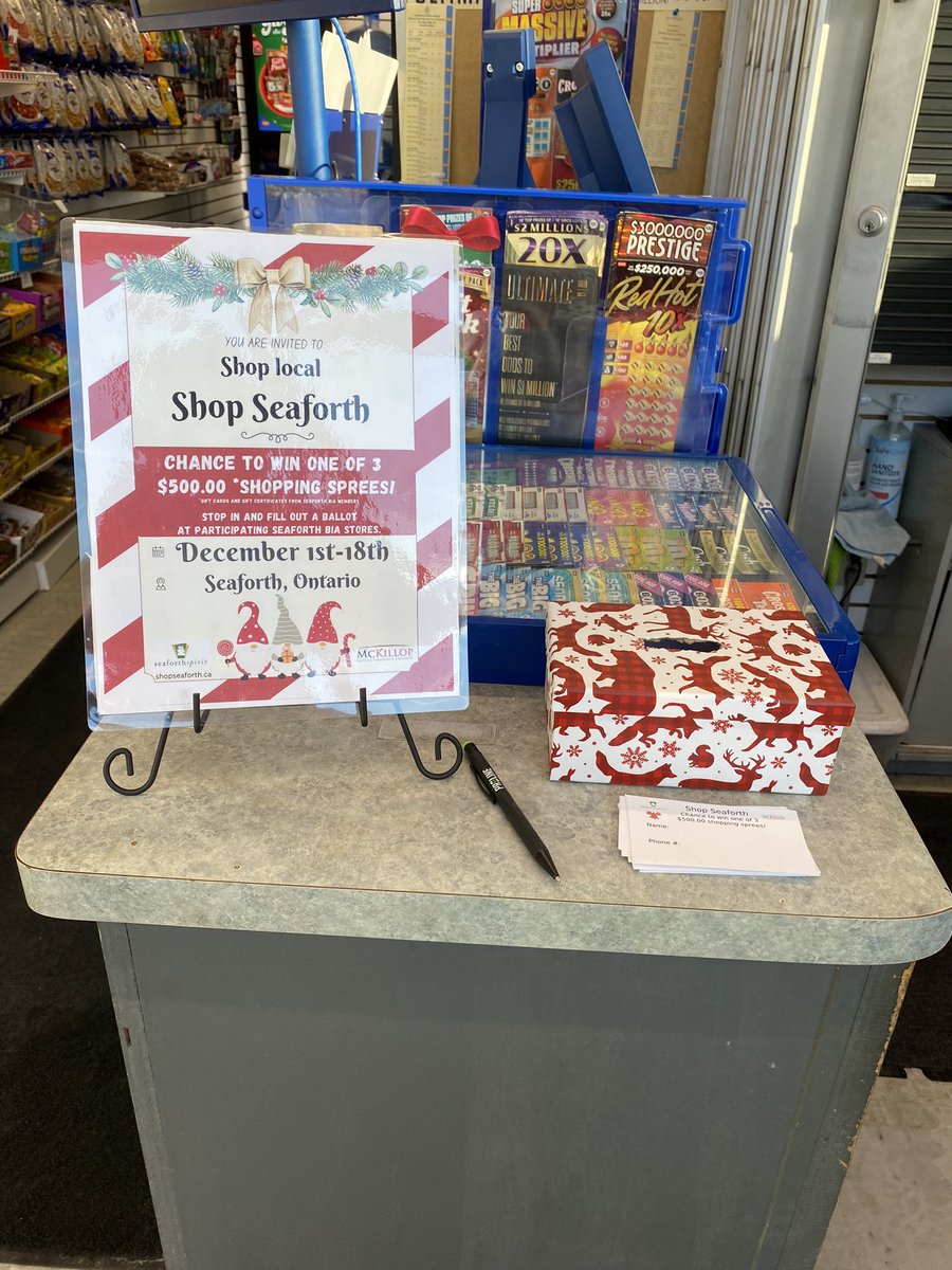 Something you might not of known about us, is that we are a BIA member. 
Stop by and fill out a ballot for a chance to win 1 of 3 $500 shopping sprees! 

Make sure to visit Main Street businesses for more chances to win!