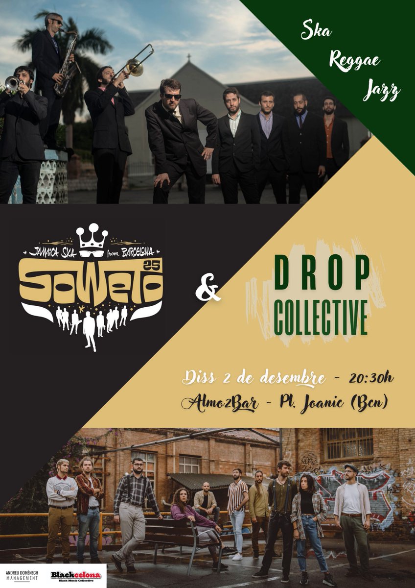 Aquest dissabte, #Soweto i #DropCollective seran a la sala <a href="/Almo2bar/">Almo2Bar Bcn</a>! Vols anar-hi? 💥Sortegem 3 entrades dobles. 👇
enderrock.cat/noticia/27134/…