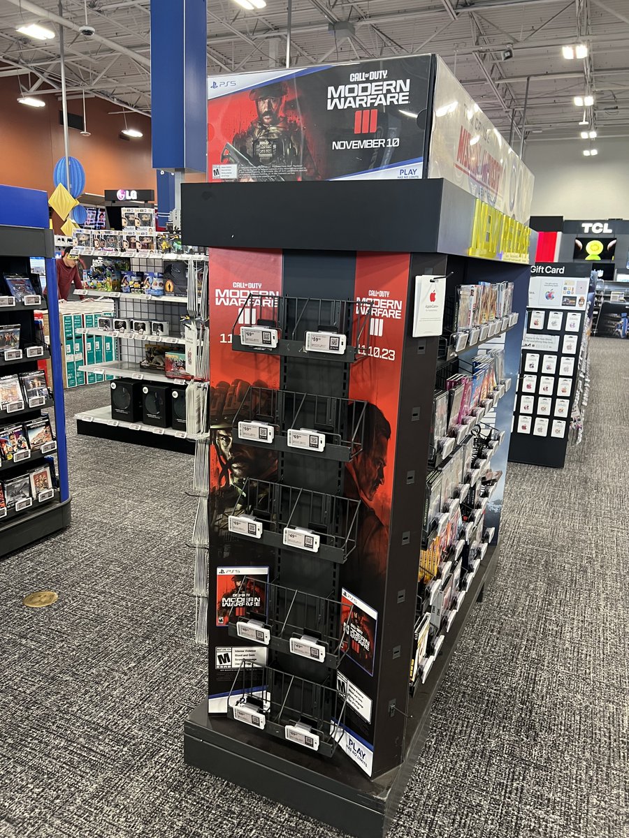 Got your game yet? 🎮Just in time for the holiday season! 🎁 We had fun with our partners at Activision (and Midnight Oil) building in-store marketing to promote Call of Duty: Modern Warfare 3.Check out how great they look! #instoremarketing #activision #CallofDuty